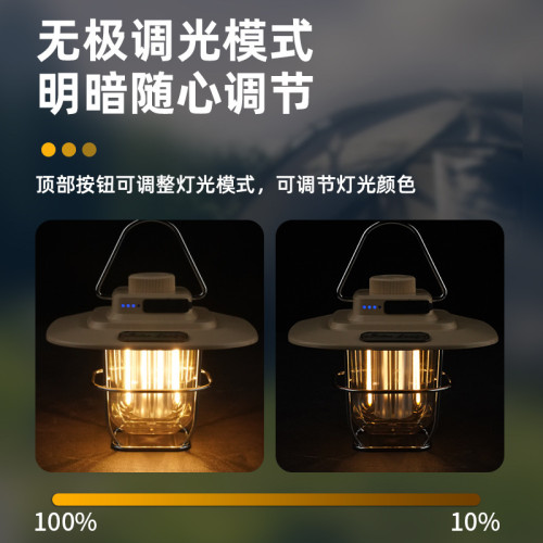 戶外多功能可攜式露營燈照明手提式防水可充電續航長氛圍燈帳篷燈