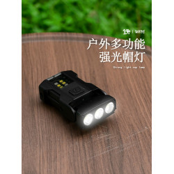 戶外露營燈夾帽燈多功能鑰匙釦燈充數字屏usb充電家用應急