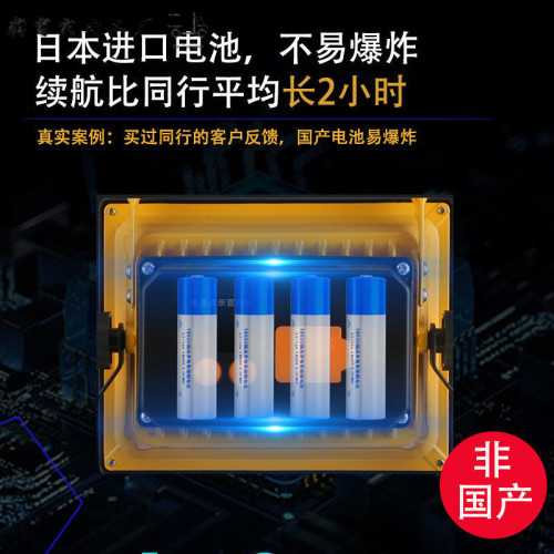 工地燈加班千瓦燈超亮投光防水強光手提可充電式led戶外燈大功率