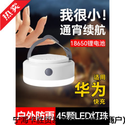 溫唯可攜式露營充電帳篷燈戶外照明燈泡超長續航掛燈應急超亮野