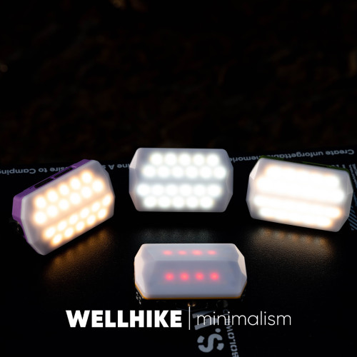 WELLHIKE戶外迷你高亮照明超長續航露營燈帳篷天幕氛圍稜甲艙頂燈