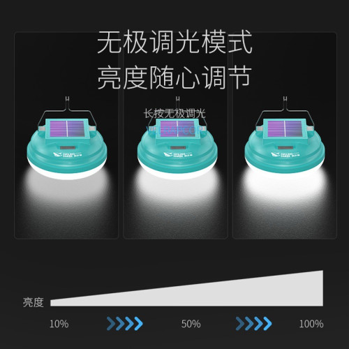 新款戶外露營帳篷照明應急燈照明擺攤家用太陽能充電超長續航夜市