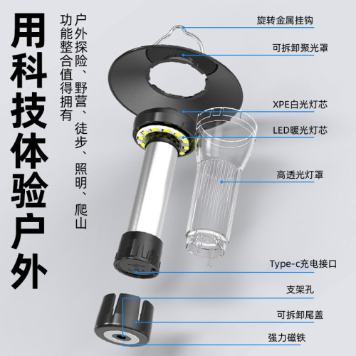 掛式馬燈露營燈戶外照明野營燈帳篷燈超長續航露營用品裝備多功能