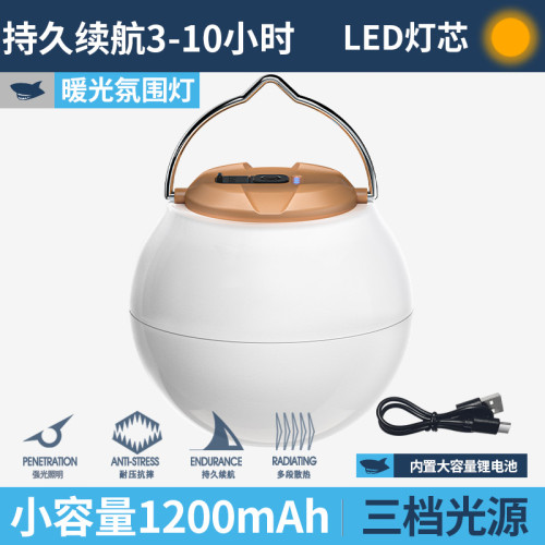 內掛帳篷燈戶外露營燈多功能手提小夜燈擺攤夜市暖光可充電可攜式
