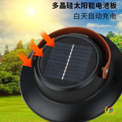 ➢太陽能露營燈多功能戶外野營燈防水應急行動電源可攜式手提帳篷