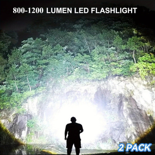 2026新款2個可充電LED鋁質手電筒