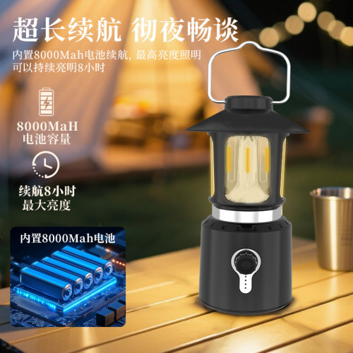 可升降復古露營燈戶外露營天幕掛燈手提營地帳篷燈LED雙光源馬燈