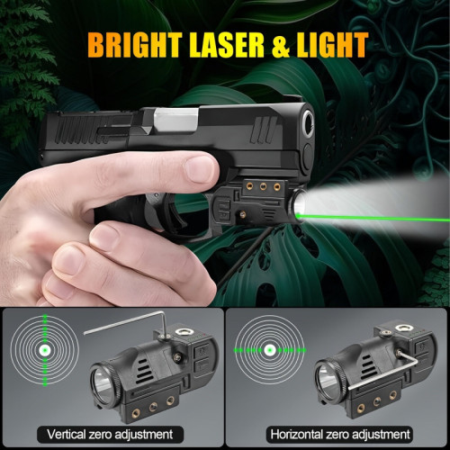 新款緊湊型2合1戰術雷射瞄準器手電筒組合