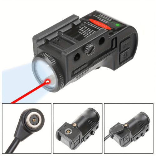 新款緊湊型2合1戰術雷射瞄準器手電筒組合