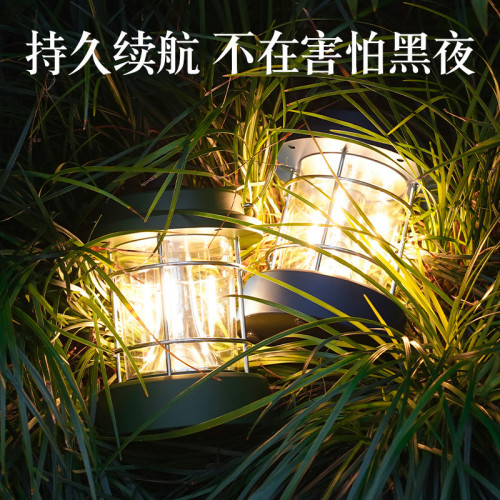 新款戶外太陽能露營燈長續航 長續航防水復古馬燈手提野營帳篷