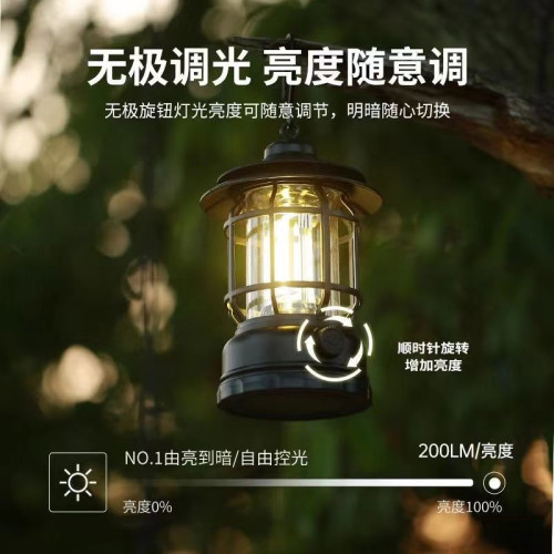 戶外露營燈帳篷燈野營led氛圍燈復古馬燈營地照明超長續航 掛式燈