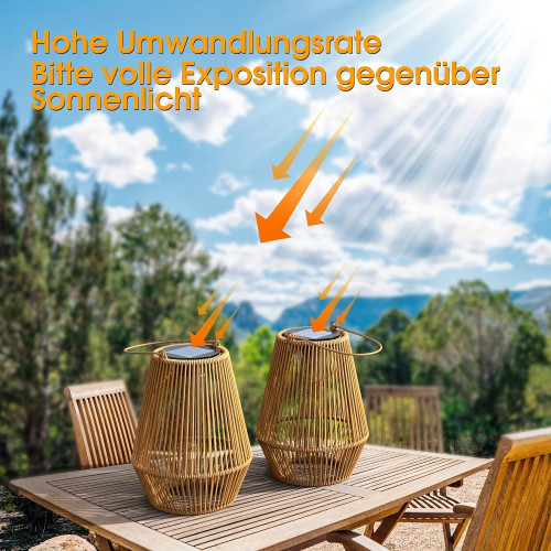 New Solar Rattan Hanging Lamp for Outdoor, Outdoor Solar