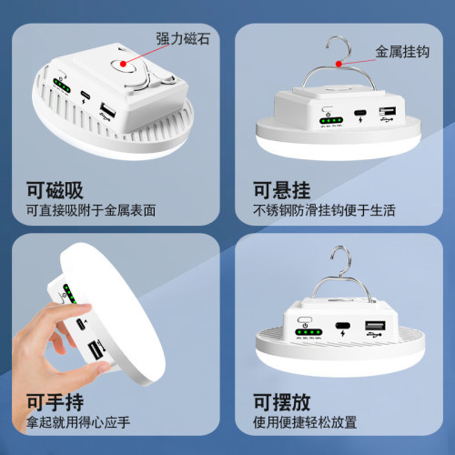 露營燈超長續航超亮地攤擺攤燈夜市燈戶外天幕帳篷應急充電照明燈
