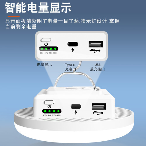 露營燈超長續航超亮地攤擺攤燈夜市燈戶外天幕帳篷應急充電照明燈