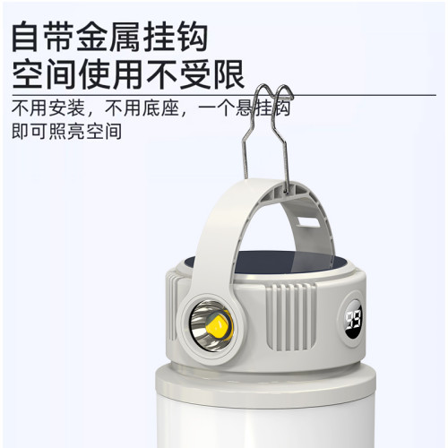 太陽能充電超長續航戶外強光露營燈野營應急照明帳篷燈USB快充