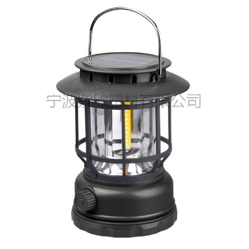 抖音爆款野營燈戶外太陽能充電露營燈家用氛圍燈營地帳篷復古馬燈