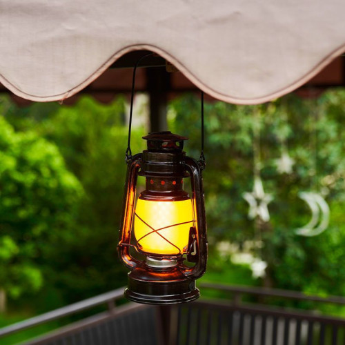 露營燈手提復古馬燈充電式煤油燈LED營地燈應急燈帳篷燈鐵藝擺件
