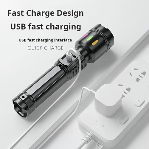 2026新款1個超亮充電手電筒