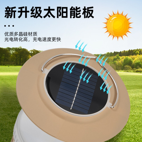 新款太陽能太陽能充電戶外防水露營家用超亮應急戶外擺攤充電燈泡