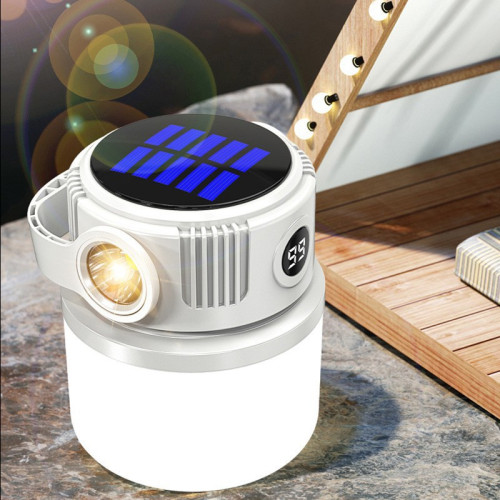 大客太陽能燈戶外露營燈多功能超長續航強光擺攤可攜式充電照明燈