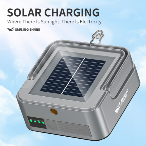 Outdoor solar camping light magnetic output charging