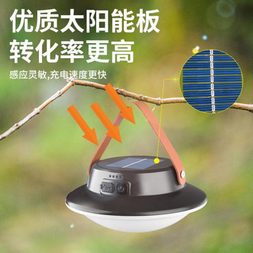 新款太陽能露營燈多功能超長續航充電照明帳篷氛圍野營燈