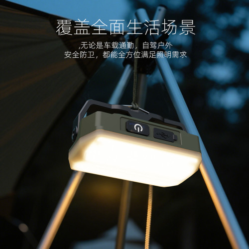 新款迷你露營燈USB充電強磁工作燈戶外多功能強光野營燈