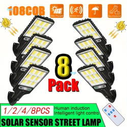 Solar Sensor Street Lamp Outdoor Lights with 3 Lighting