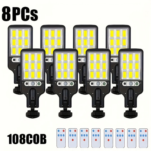 Solar Sensor Street Lamp Outdoor Lights with 3 Lighting
