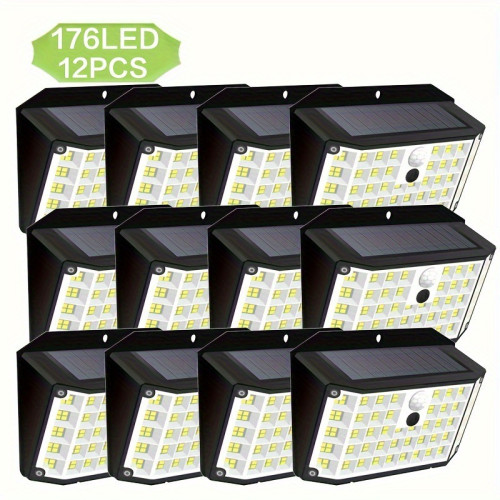 2026新款1個/2個/4個/6個太陽能燈戶外176led帶露營燈
