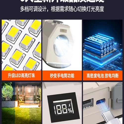 快遞三輪車車廂照明燈led燈帶充電款磁吸戶外防水超亮應急燈裝備