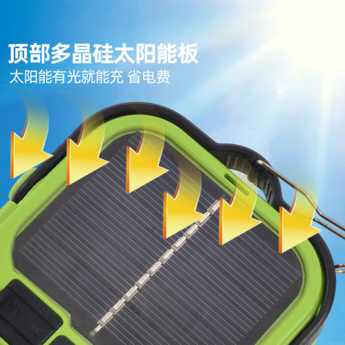戶外多功能露營燈應急超亮長續航太陽能款掛鉤帳篷燈行動電源