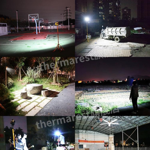 戶外照明燈超亮強光防水工地應急移動可攜式野外露營充電投光燈
