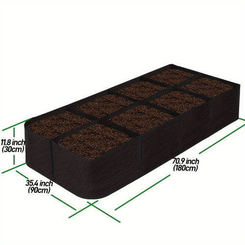 Extra Large 8 GrID Raised Garden Bed Kit, 6x3x1 FT 128