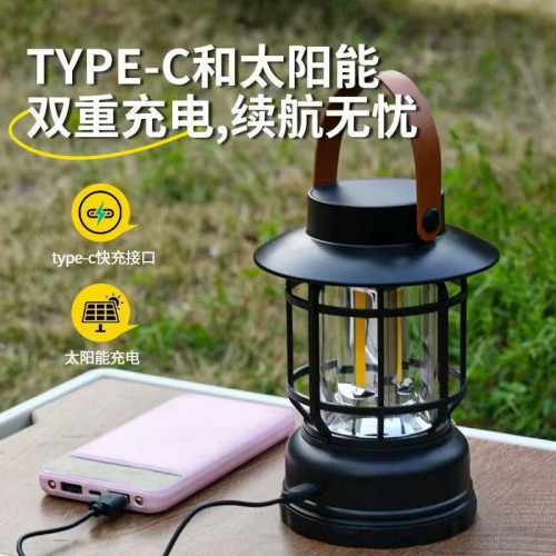 露營戶外照明燈照明馬燈超長續航復古野營可充電營地氛圍帳篷掛式
