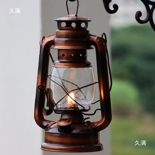 復古煤油燈老式油燈懷舊馬燈露營帳篷燈攝影道具酒吧餐廳裝飾擺件