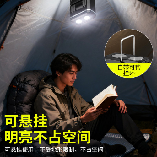 新款180°旋轉可伸縮露營燈led磁吸檢修工作燈戶外應急手電筒