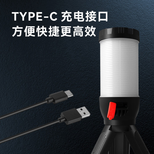 爆款戶外露營三腳支架移動燈夜市擺攤強光照明野營充電帳篷燈