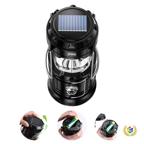 ✅戶外LED野營燈充電手電筒帳篷照明露營燈可攜式應急太陽能應急馬