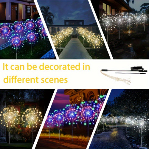 Solar Fireworks Lights | Outdoor LED Garden Decoration |800