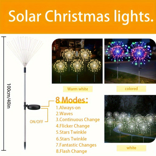 Solar Fireworks Lights | Outdoor LED Garden Decoration |800