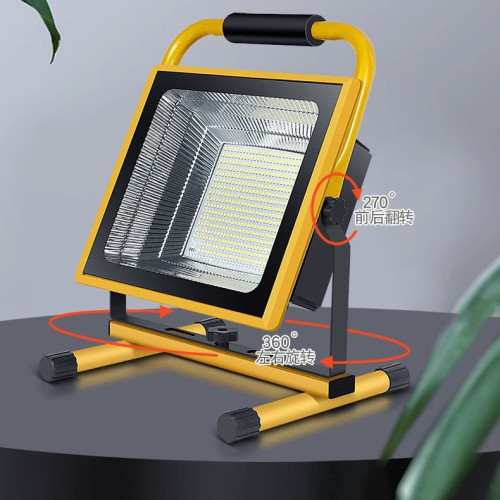 LED充電投光燈家用停電應急超亮防水工地照明燈戶外擺攤露營手提
