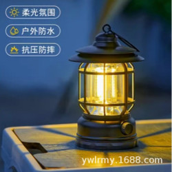 復古戶外露營續航充電照明超長營地野營可充電帳篷氛圍馬燈掛式