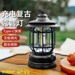 戶外露營燈野營氛圍燈長續航復古充電帳篷燈應急手提照明馬燈掛燈