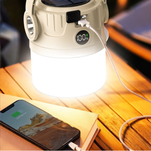 露營燈太陽能戶外可充電超長續航帳篷燈應急燈野營燈充電式照明燈