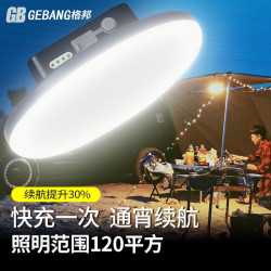 格邦戶外露營燈飛碟主燈充電超亮應急天幕照明燈營地燈續航帳篷燈
