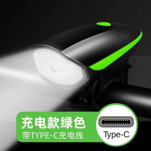 新款自行車強光手電筒山地車公路車電動車裝備USB充電前燈
