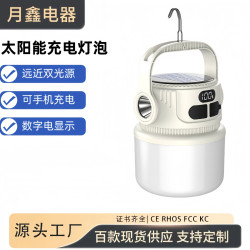 ✅LED太陽能露營燈不插電家用應急夜市地攤燈節能USB充電野營擺攤