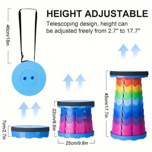 2PCS Ultra Portable Tecopic Stool Collapsible Stool