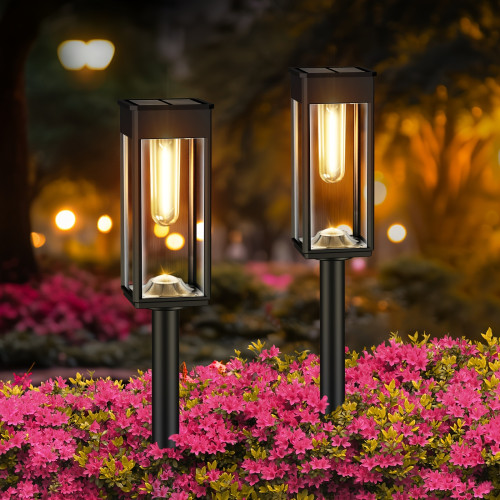 Solar Pathway Lights Outdoor, Solar Garden Lights Bright